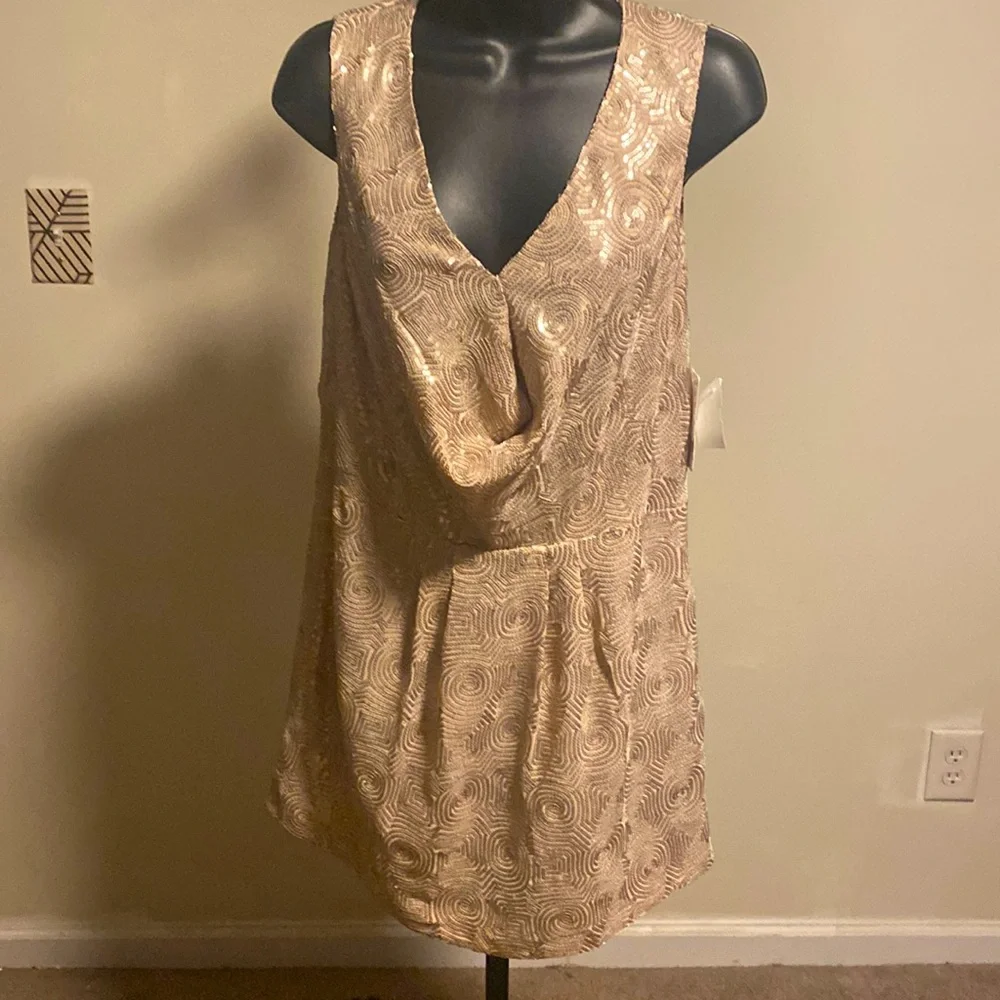 NWT FREE PEOPLE  Paris Rock Sequin French ROSE DRESS
